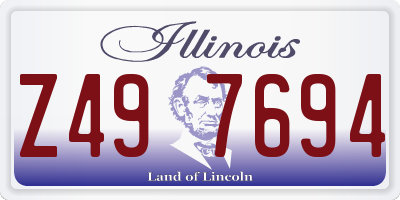 IL license plate Z497694