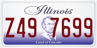 IL license plate Z497699