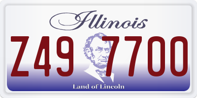 IL license plate Z497700