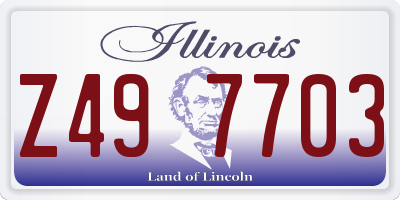 IL license plate Z497703