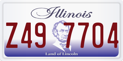 IL license plate Z497704