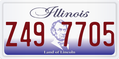 IL license plate Z497705