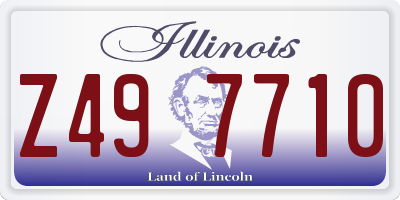 IL license plate Z497710