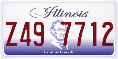 IL license plate Z497712