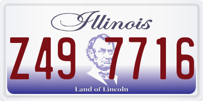 IL license plate Z497716