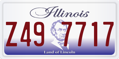IL license plate Z497717