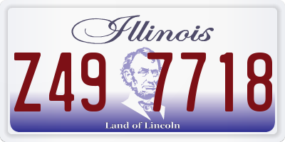 IL license plate Z497718