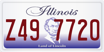 IL license plate Z497720