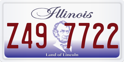 IL license plate Z497722