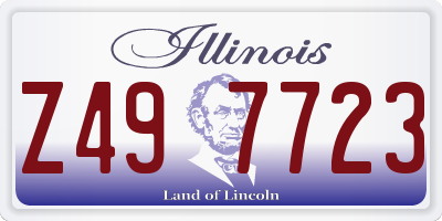 IL license plate Z497723