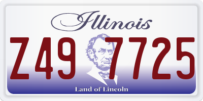 IL license plate Z497725