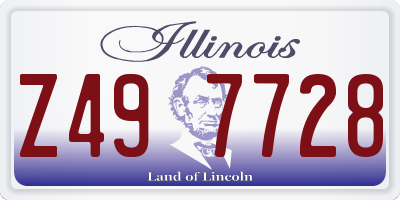 IL license plate Z497728