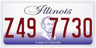 IL license plate Z497730