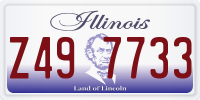 IL license plate Z497733