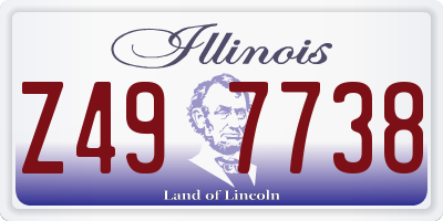IL license plate Z497738