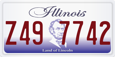 IL license plate Z497742