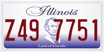 IL license plate Z497751