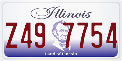 IL license plate Z497754