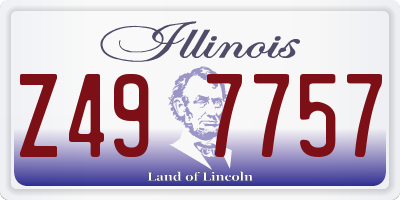 IL license plate Z497757