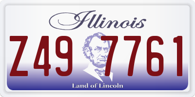 IL license plate Z497761