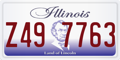 IL license plate Z497763