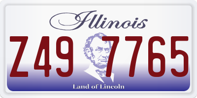 IL license plate Z497765