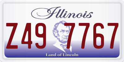 IL license plate Z497767