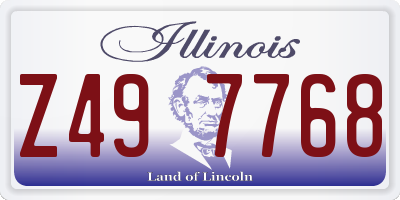 IL license plate Z497768