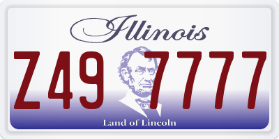 IL license plate Z497777