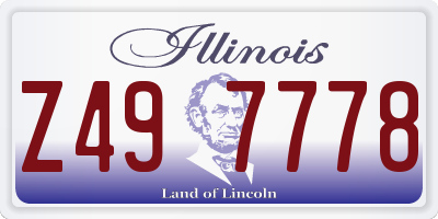IL license plate Z497778