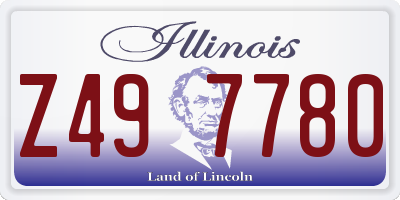 IL license plate Z497780