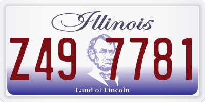 IL license plate Z497781
