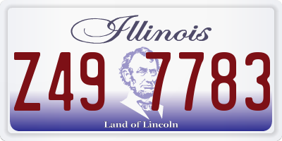 IL license plate Z497783