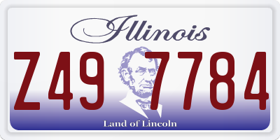 IL license plate Z497784