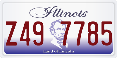 IL license plate Z497785