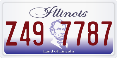 IL license plate Z497787