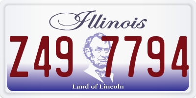 IL license plate Z497794