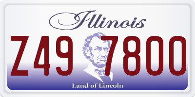IL license plate Z497800