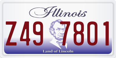 IL license plate Z497801