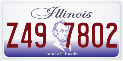 IL license plate Z497802