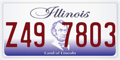 IL license plate Z497803