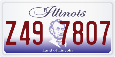 IL license plate Z497807