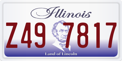 IL license plate Z497817