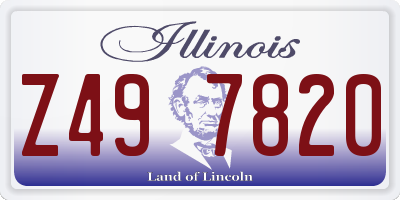 IL license plate Z497820