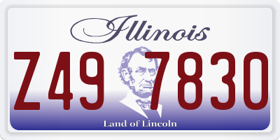 IL license plate Z497830