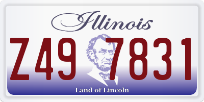 IL license plate Z497831