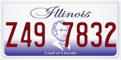 IL license plate Z497832