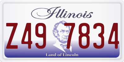 IL license plate Z497834