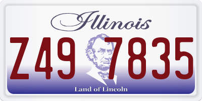 IL license plate Z497835