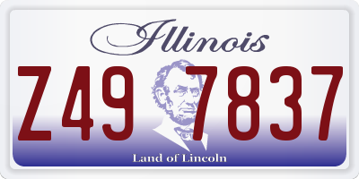 IL license plate Z497837